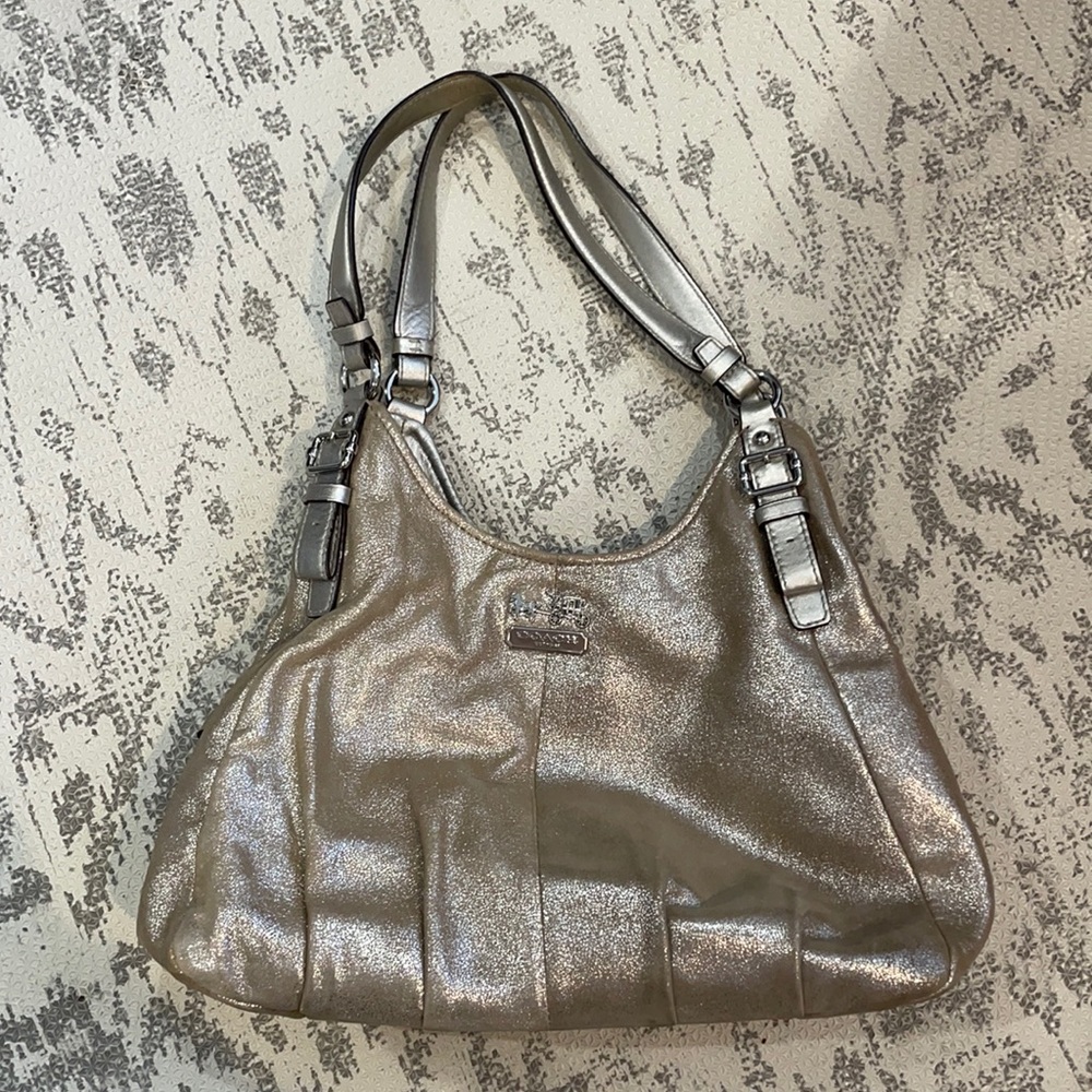 Champagne colored Coach Handbag